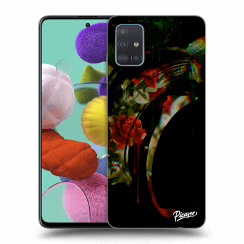 Picasee Samsung Galaxy A51 A515F Hülle - Transparentes Silikon - Roses black