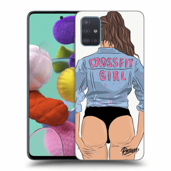 Picasee Samsung Galaxy A51 A515F Hülle - Schwarzes Silikon - Crossfit girl - nickynellow