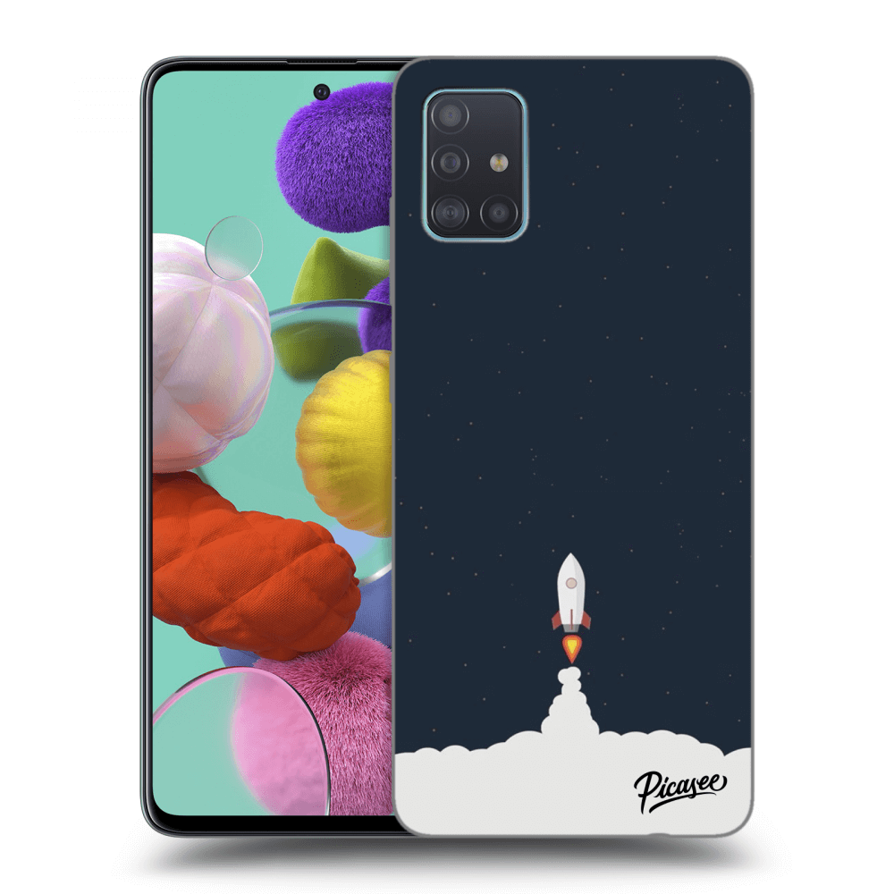 Picasee Samsung Galaxy A51 A515F Hülle - Schwarzes Silikon - Astronaut 2