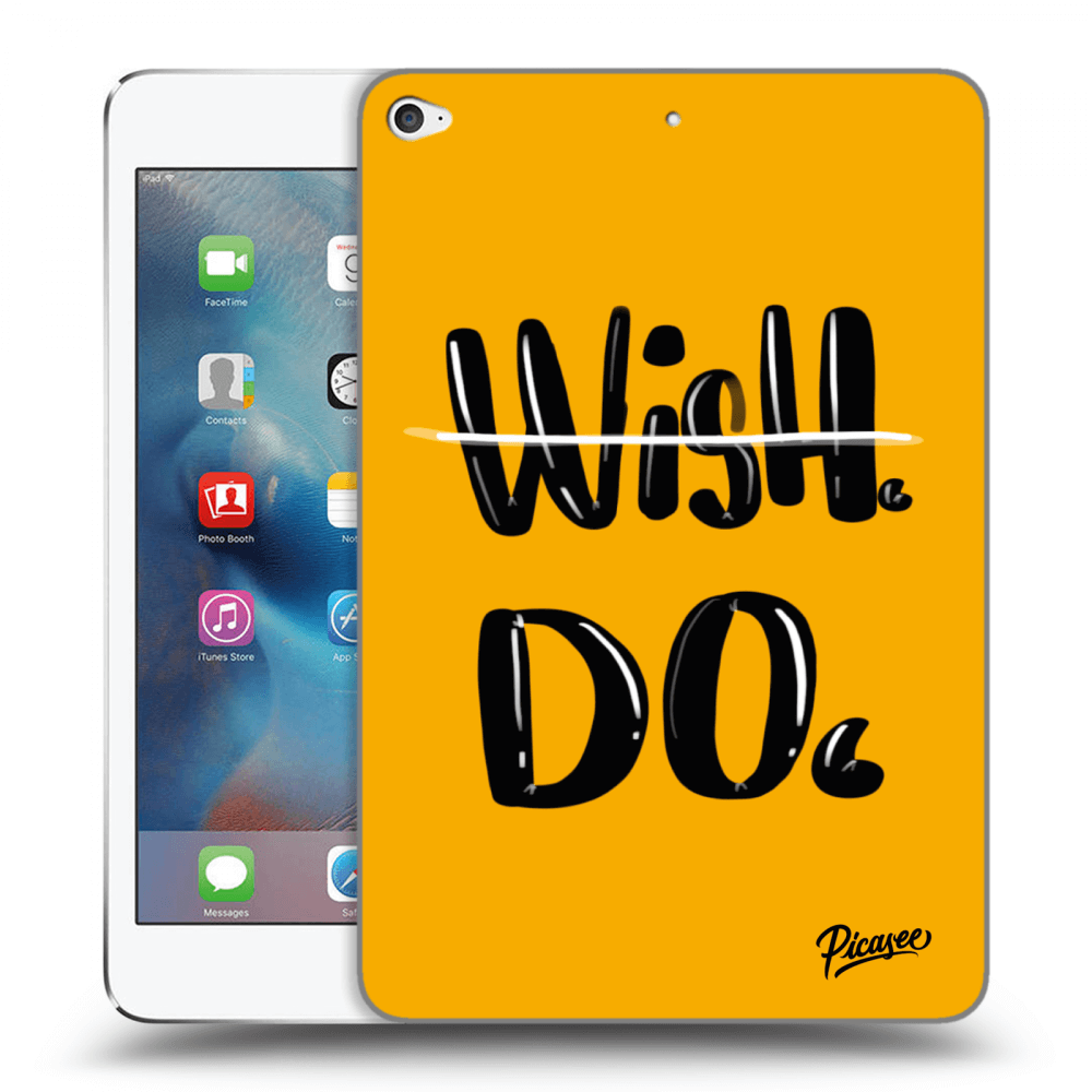Picasee Schwarze Silikonhülle für Apple iPad mini 4 - Wish Do