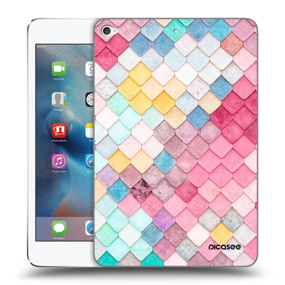Picasee transparente Silikonhülle für Apple iPad mini 4 - Farbiges Dach