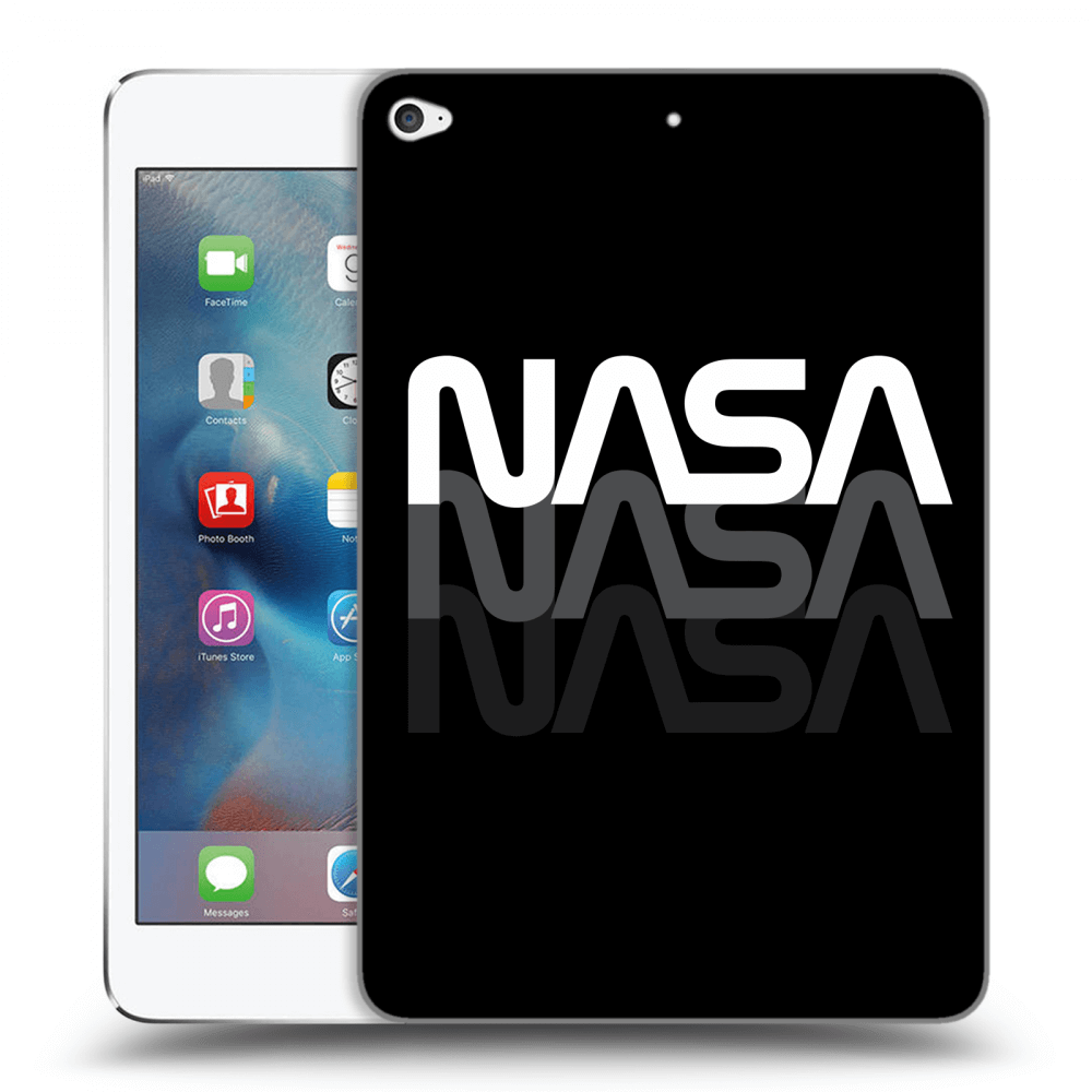 Picasee Schwarze Silikonhülle für Apple iPad mini 4 - NASA Triple