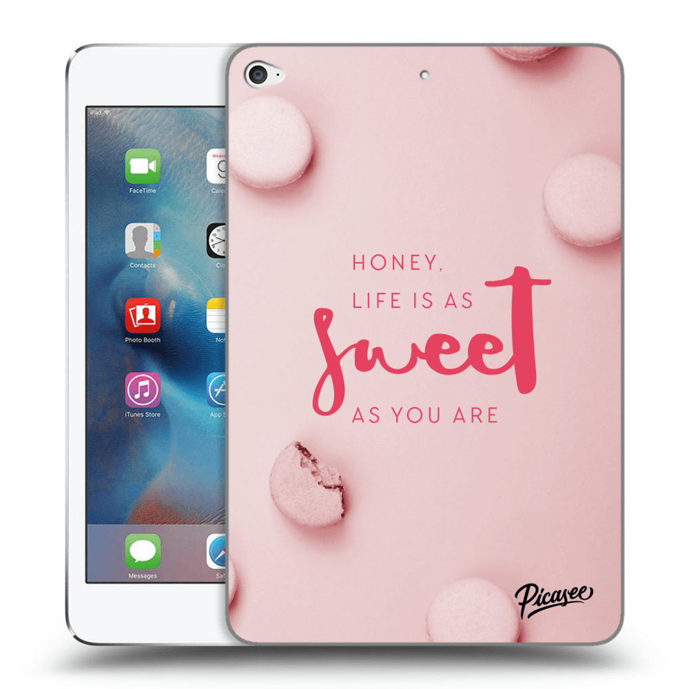 Picasee Schwarze Silikonhülle für Apple iPad mini 4 - Life is as sweet as you are