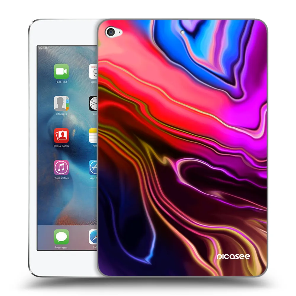 Picasee transparente Silikonhülle für Apple iPad mini 4 - Electric