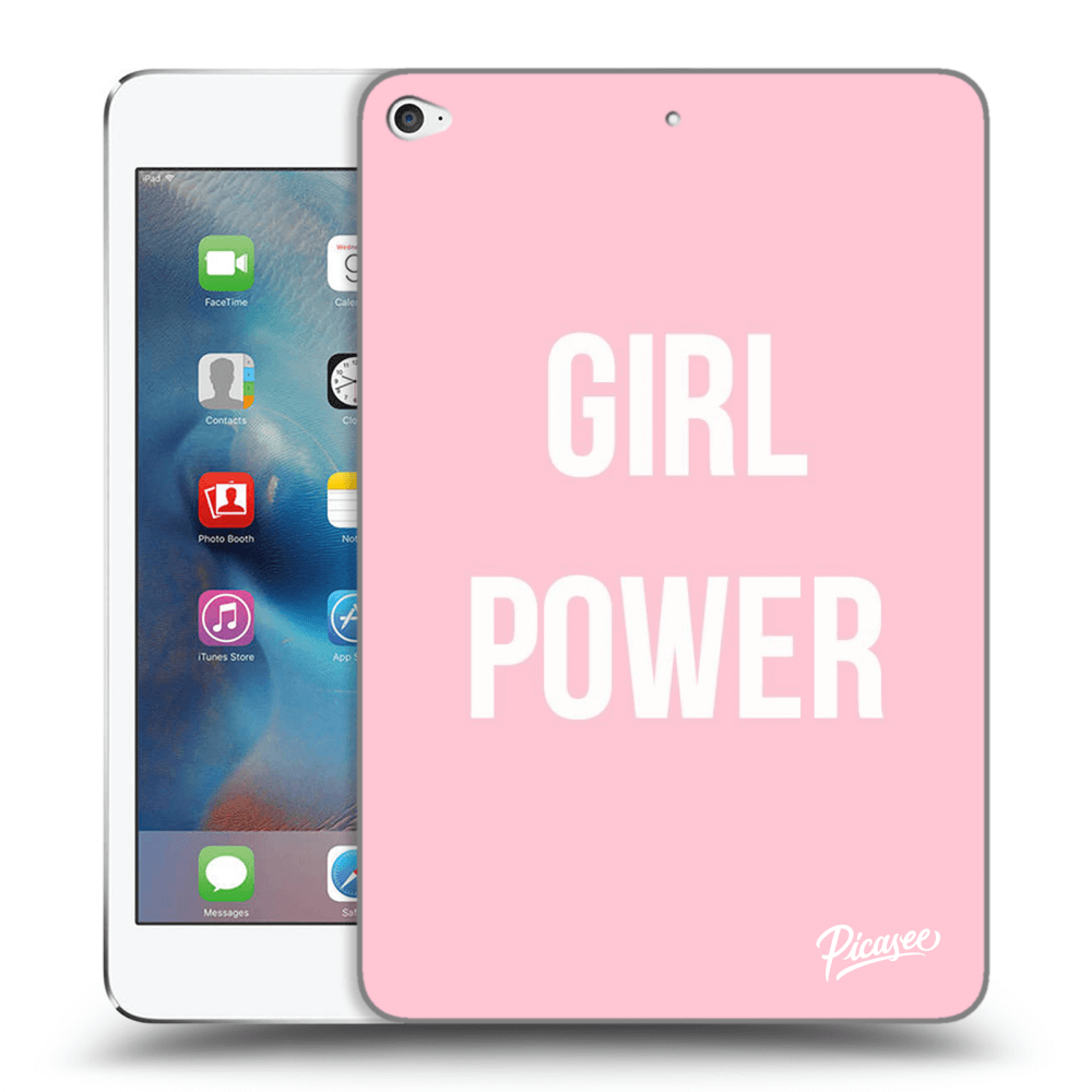 Picasee Schwarze Silikonhülle für Apple iPad mini 4 - Girl power