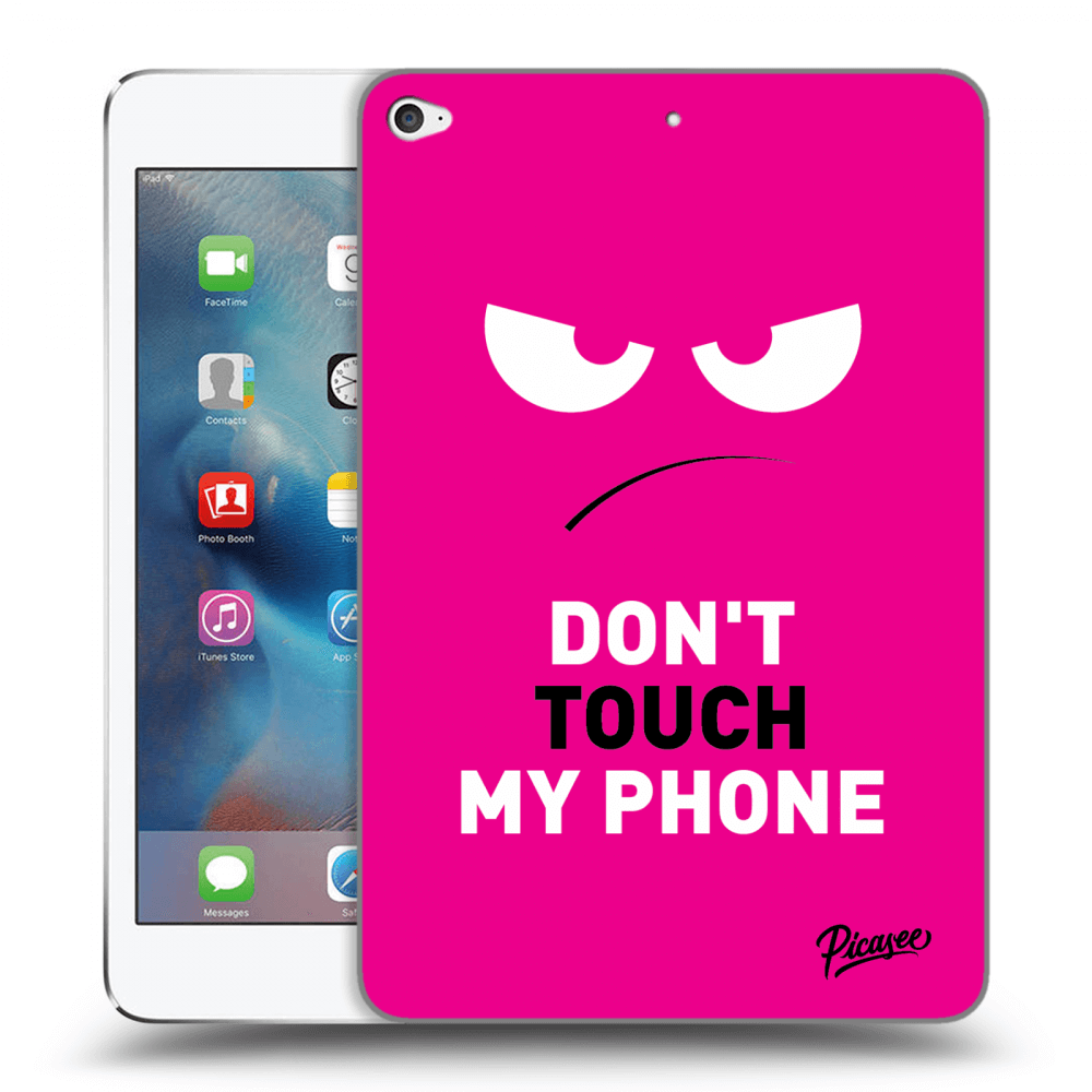 Picasee transparente Silikonhülle für Apple iPad mini 4 - Angry Eyes - Pink