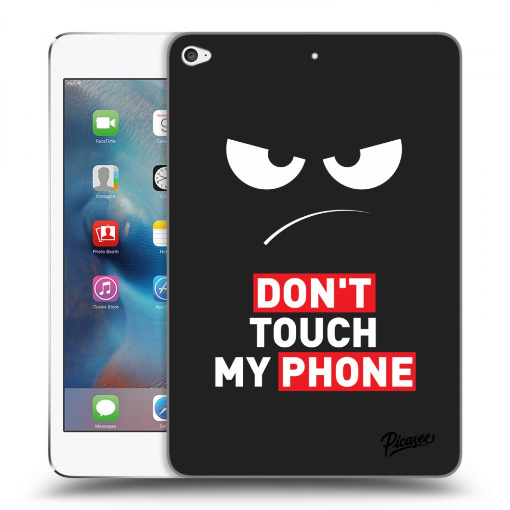 Picasee Schwarze Silikonhülle für Apple iPad mini 4 - Angry Eyes - Transparent