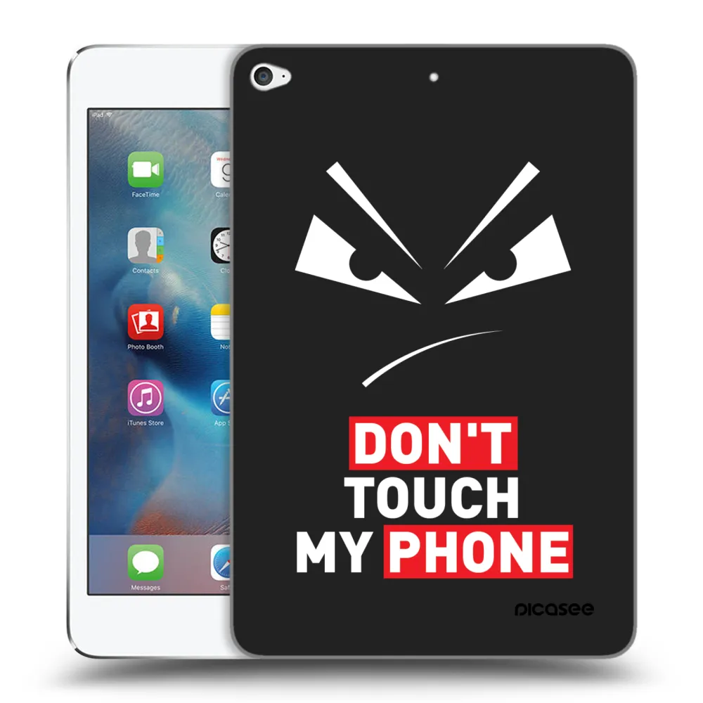 Picasee Schwarze Silikonhülle für Apple iPad mini 4 - Evil Eye - Transparent