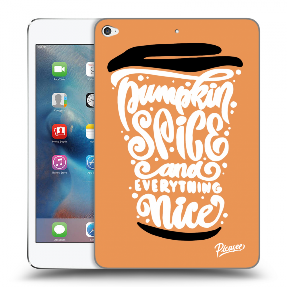 Picasee Schwarze Silikonhülle für Apple iPad mini 4 - Pumpkin coffee