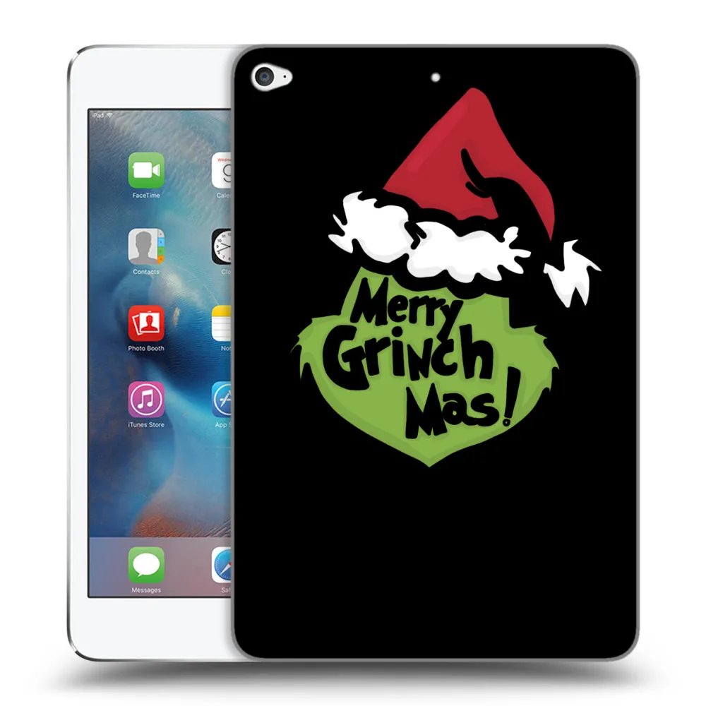 Picasee Schwarze Silikonhülle für Apple iPad mini 4 - Grinch 2