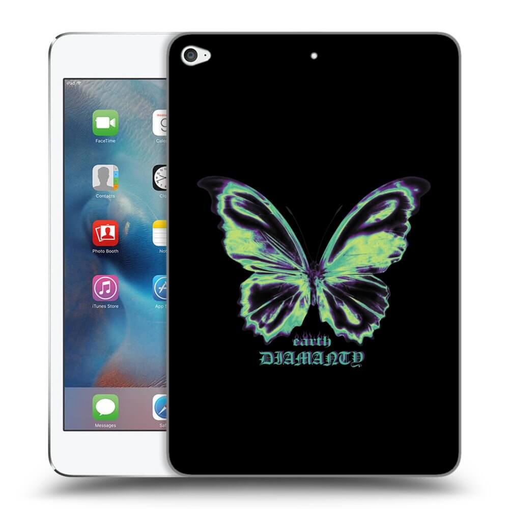 Picasee Schwarze Silikonhülle für Apple iPad mini 4 - Diamanty Blue