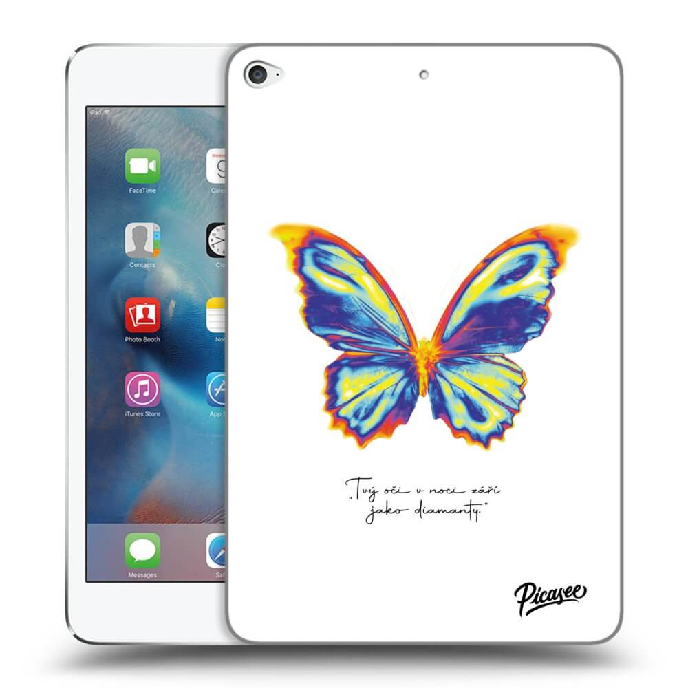 Picasee Schwarze Silikonhülle für Apple iPad mini 4 - Diamanty White