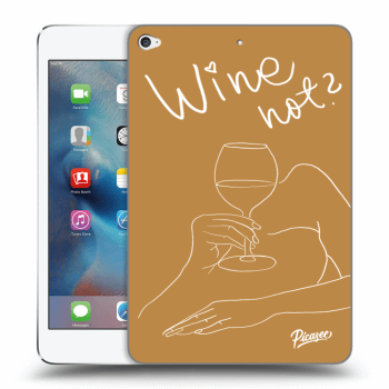 Picasee Schwarze Silikonhülle für Apple iPad mini 4 - Wine not