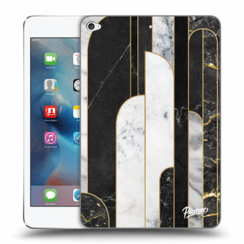 Picasee transparente Silikonhülle für Apple iPad mini 4 - Black & White tile