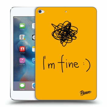 Picasee Schwarze Silikonhülle für Apple iPad mini 4 - I am fine