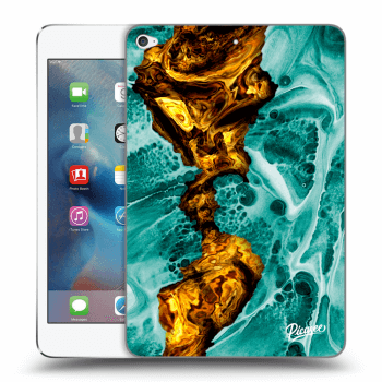 Picasee transparente Silikonhülle für Apple iPad mini 4 - Goldsky