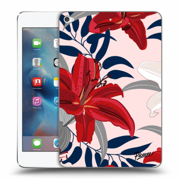 Picasee transparente Silikonhülle für Apple iPad mini 4 - Red Lily