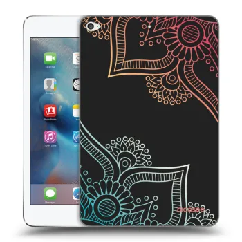 Picasee Schwarze Silikonhülle für Apple iPad mini 4 - Blumenmuster