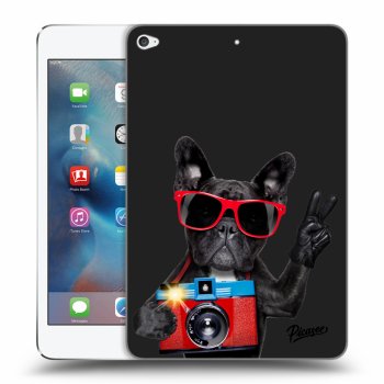 Picasee Schwarze Silikonhülle für Apple iPad mini 4 - French Bulldog