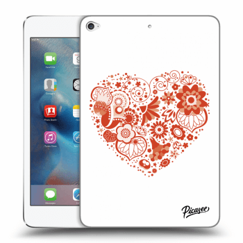 Picasee Schwarze Silikonhülle für Apple iPad mini 4 - Big heart
