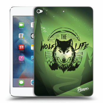 Picasee Schwarze Silikonhülle für Apple iPad mini 4 - Wolf life