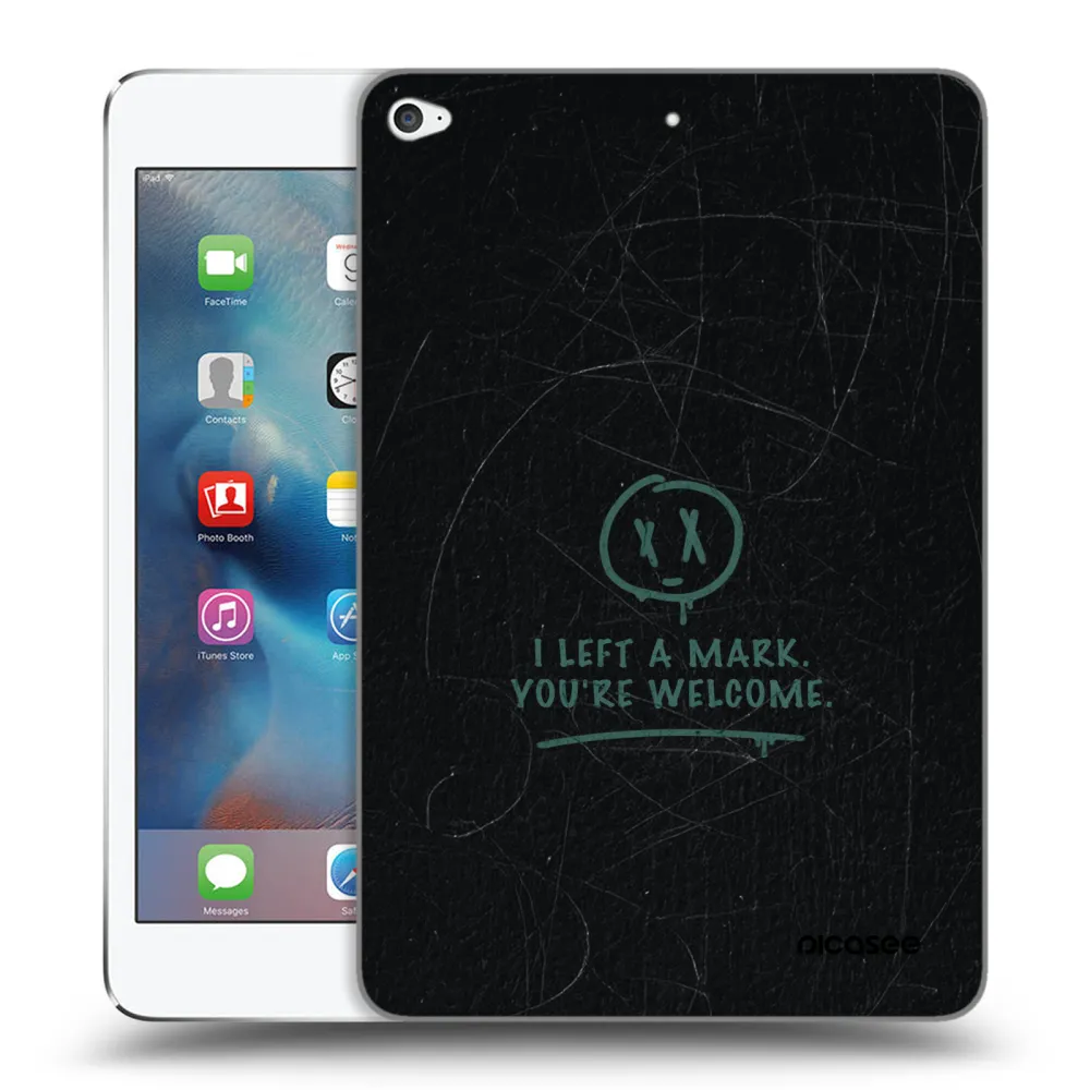 Picasee transparente Silikonhülle für Apple iPad mini 4 - LEFT A MARK