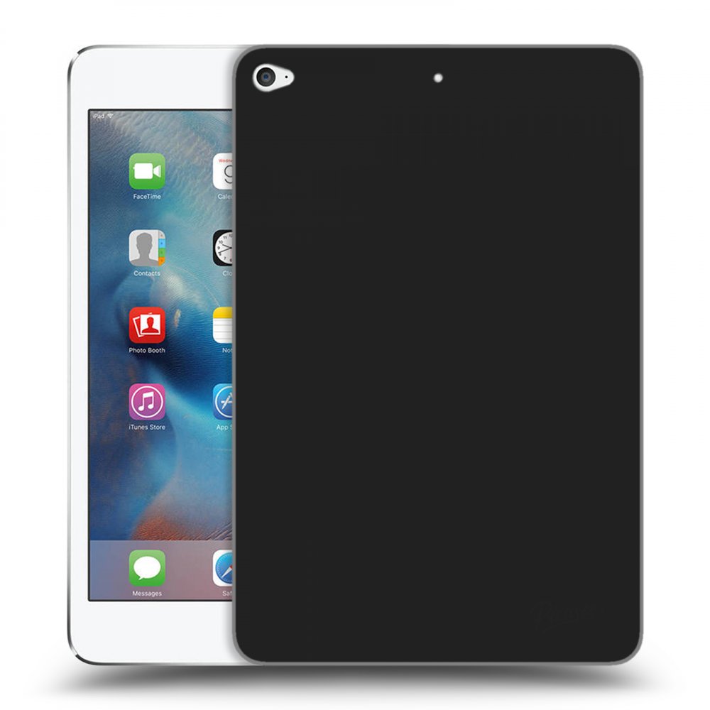 Picasee Schwarze Silikonhülle für Apple iPad mini 4 - Clear