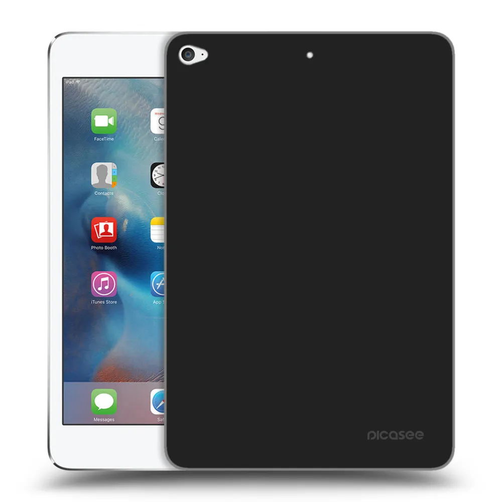Picasee Schwarze Silikonhülle für Apple iPad mini 4 - Clear