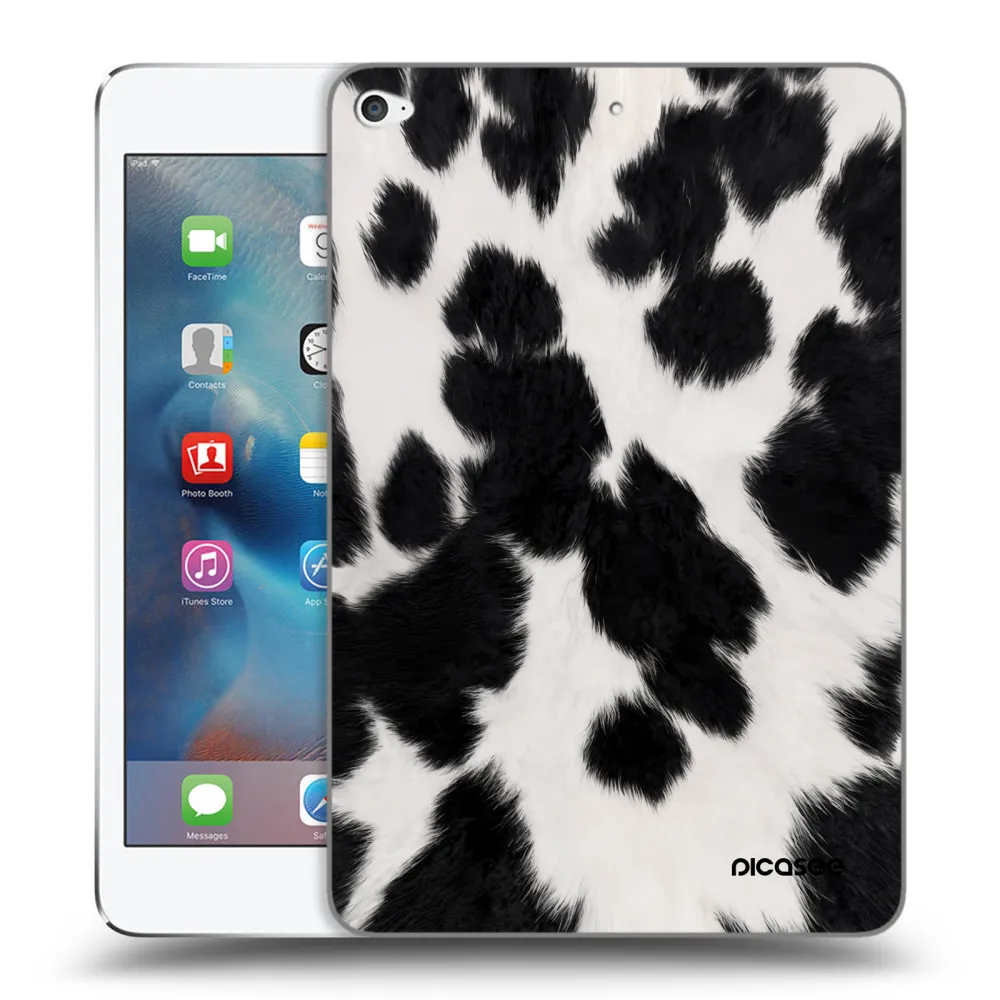 Picasee transparente Silikonhülle für Apple iPad mini 4 - Black Moo