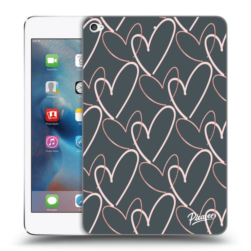 Picasee Schwarze Silikonhülle für Apple iPad mini 4 - Lots of love