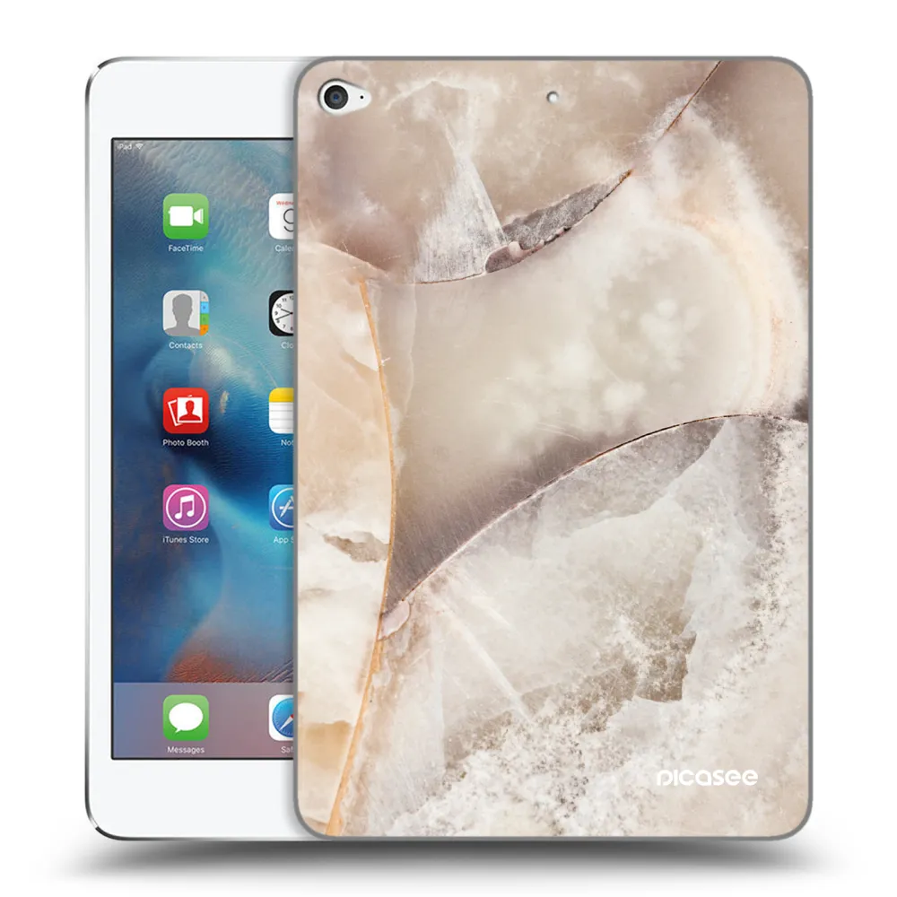 Picasee transparente Silikonhülle für Apple iPad mini 4 - Cream marble