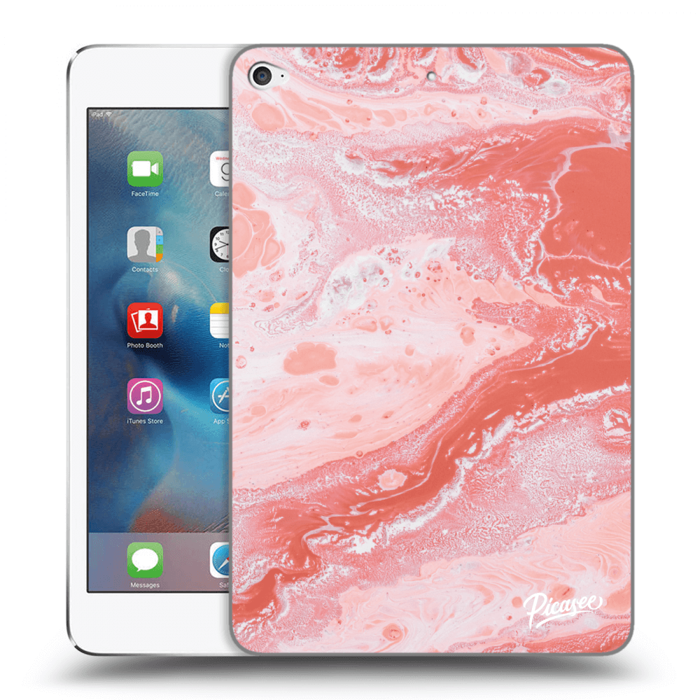 Picasee transparente Silikonhülle für Apple iPad mini 4 - Red liquid