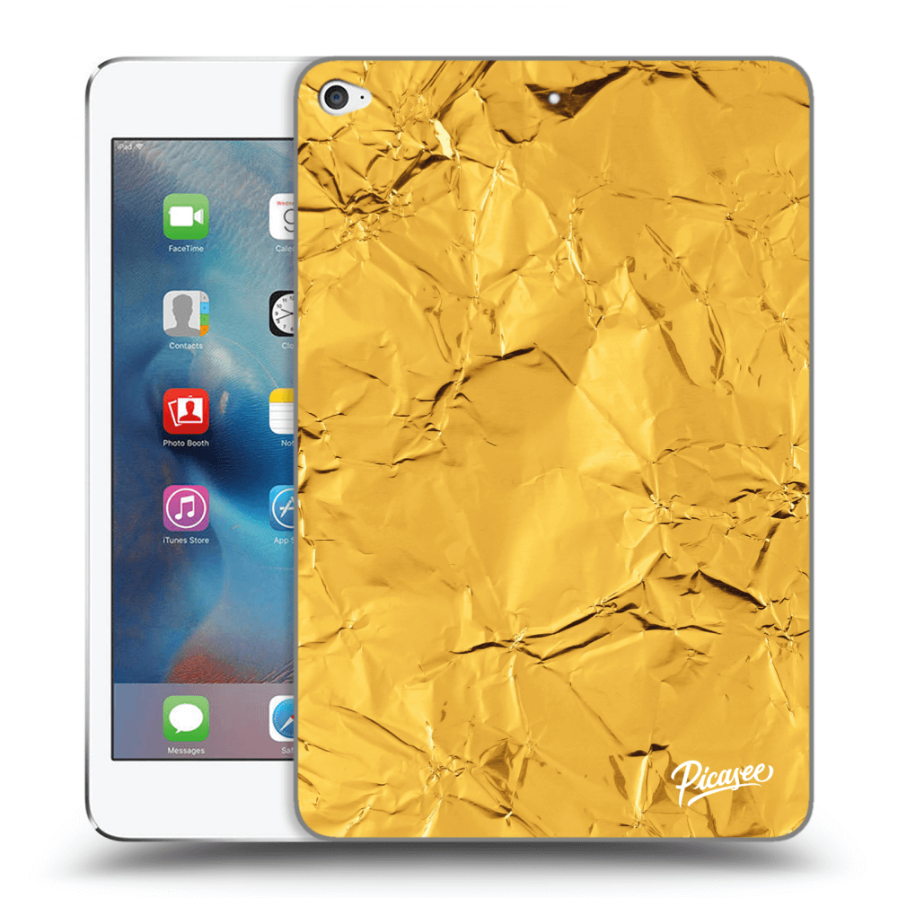 Picasee Schwarze Silikonhülle für Apple iPad mini 4 - Gold