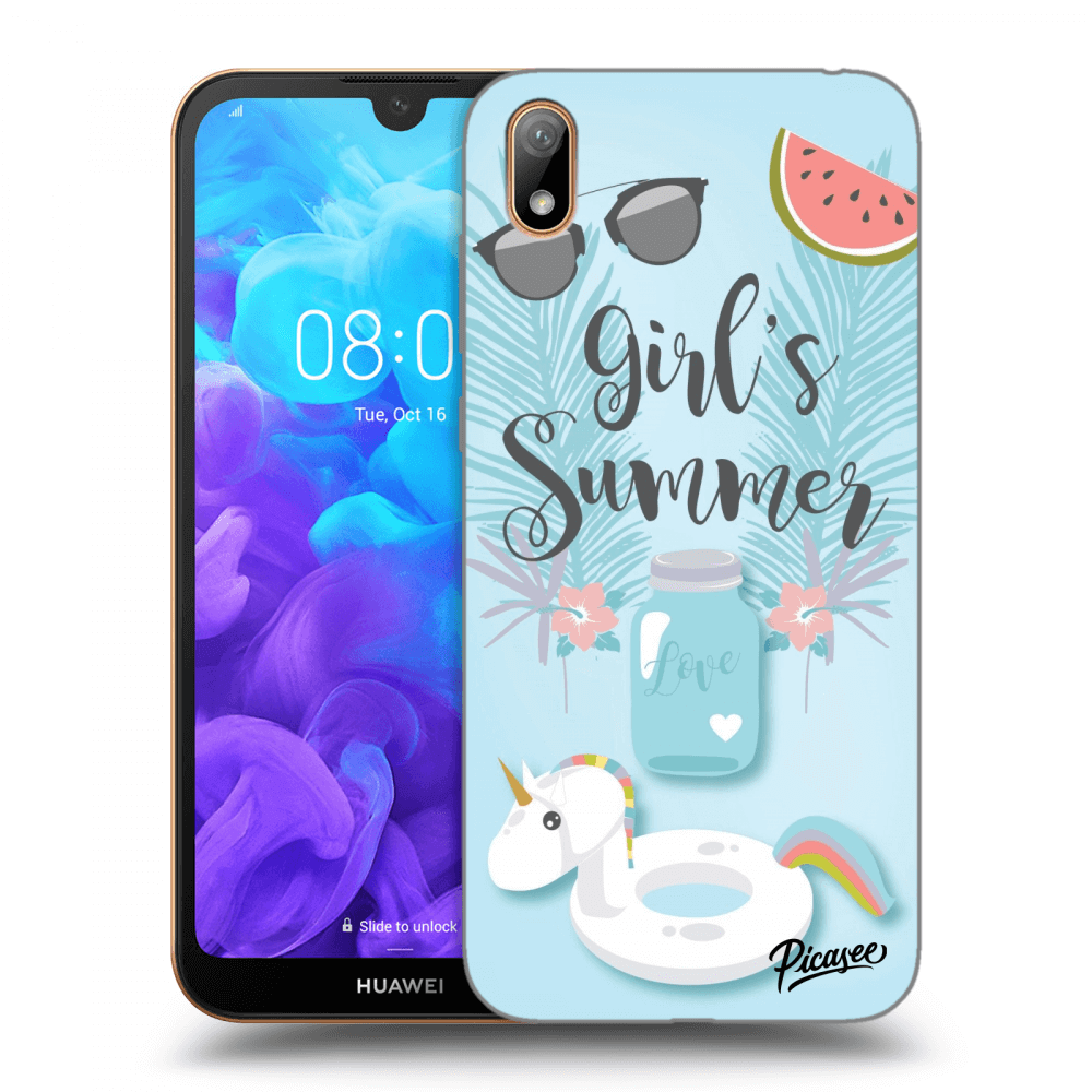 Picasee Huawei Y5 2019 Hülle - Transparentes Silikon - Girls Summer