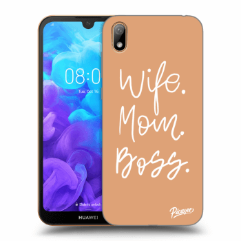 Picasee Huawei Y5 2019 Hülle - Schwarzes Silikon - Boss Mama