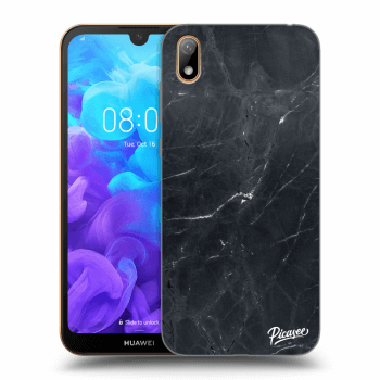 Picasee Huawei Y5 2019 Hülle - Schwarzes Silikon - Black marble