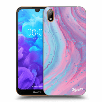 Picasee Huawei Y5 2019 Hülle - Transparentes Silikon - Pink liquid
