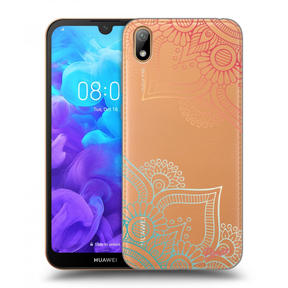 Picasee Huawei Y5 2019 Hülle - Transparentes Silikon - Flowers pattern
