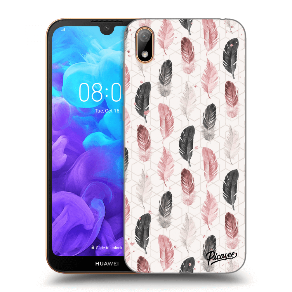 Picasee Huawei Y5 2019 Hülle - Transparentes Silikon - Feather 2