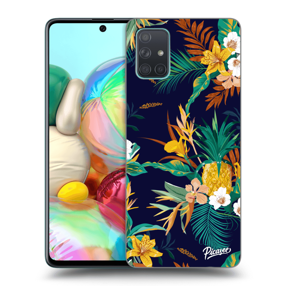 Picasee Samsung Galaxy A71 A715F Hülle - Transparentes Silikon - Pineapple Color