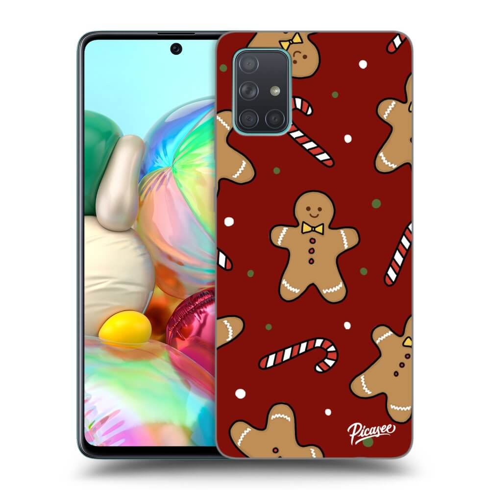 Picasee Samsung Galaxy A71 A715F Hülle - Schwarzes Silikon - Gingerbread 2