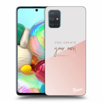 Picasee Samsung Galaxy A71 A715F Hülle - Schwarzes Silikon - You create your own opportunities