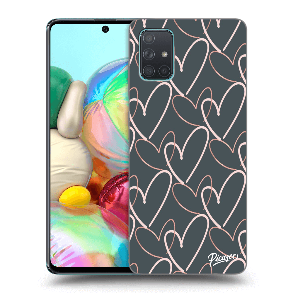 Picasee Samsung Galaxy A71 A715F Hülle - Transparentes Silikon - Lots of love
