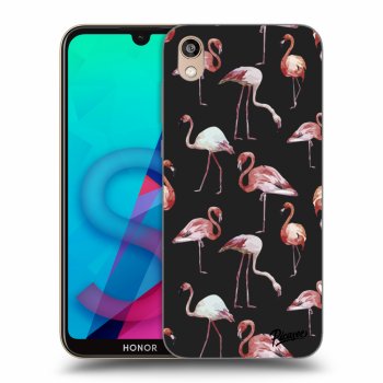 Picasee Honor 8S Hülle - Schwarzes Silikon - Flamingos