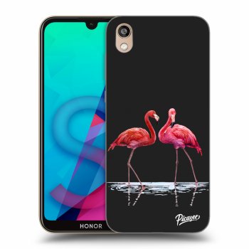 Picasee Honor 8S Hülle - Schwarzes Silikon - Flamingos couple
