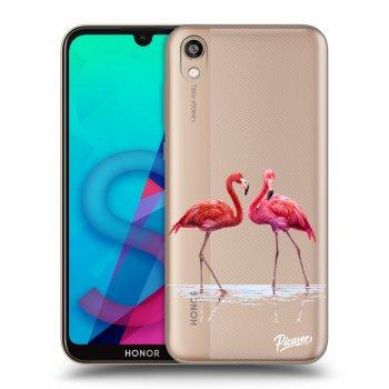 Picasee Honor 8S Hülle - Transparentes Silikon - Flamingos couple