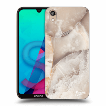 Picasee Honor 8S Hülle - Schwarzes Silikon - Cream marble