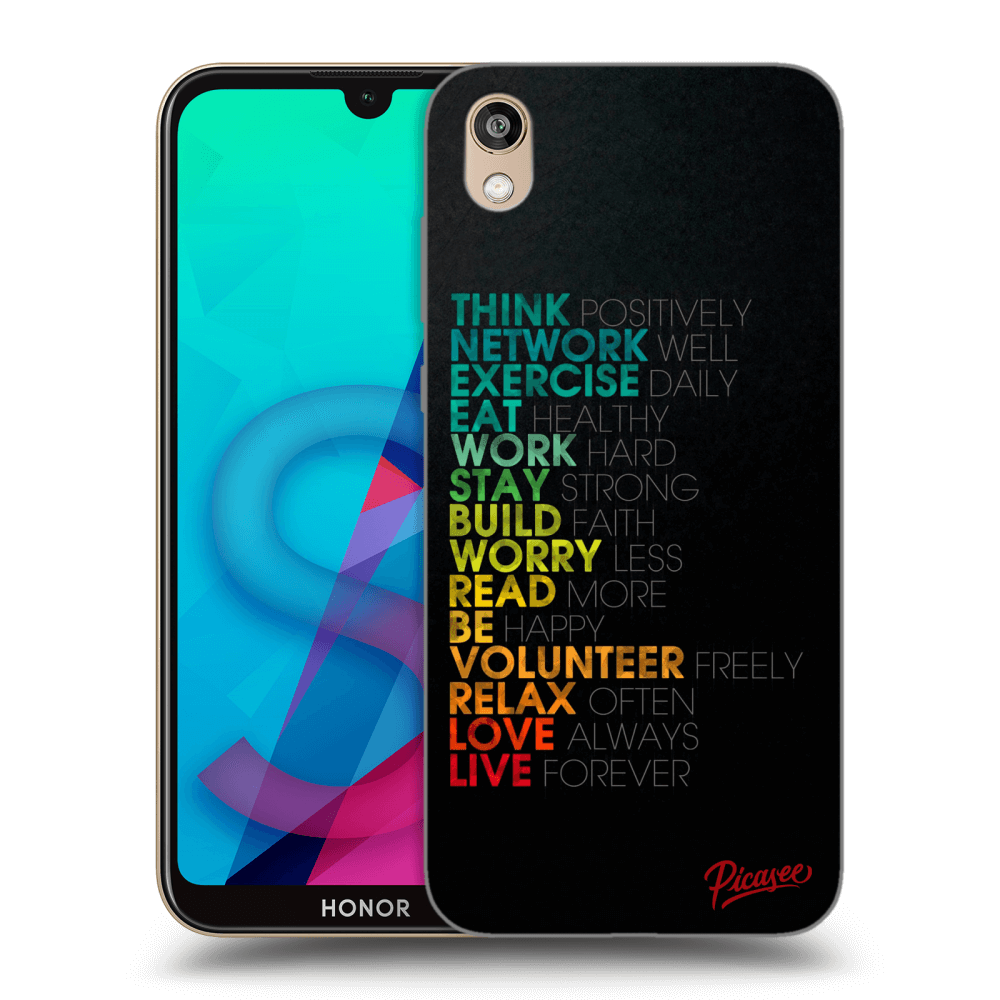Picasee Honor 8S Hülle - Transparentes Silikon - Motto life