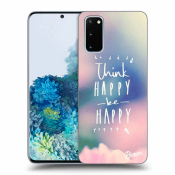 Picasee Samsung Galaxy S20 G980F Hülle - Transparentes Silikon - Think happy be happy