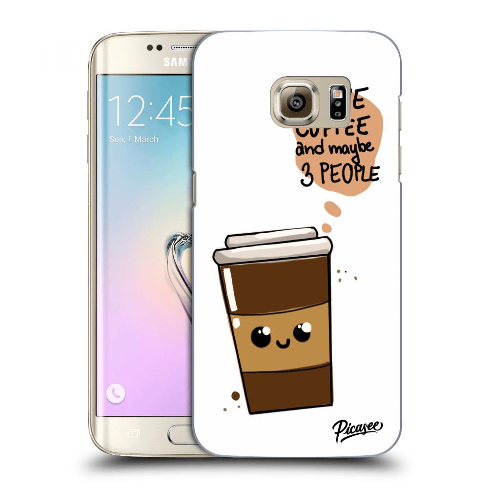Picasee Samsung Galaxy S7 Edge G935F Hülle - Transparentes Silikon - Cute coffee